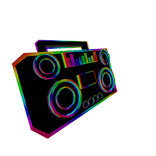 Cartoony Rainbow Boombox