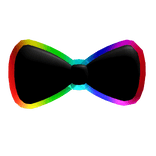 Cartoony Rainbow Bow Tie