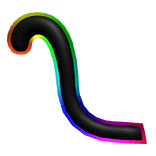 Cartoony Rainbow Cat Tail
