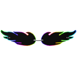 Cartoony Rainbow Flame Sunglasses