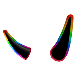 Cartoony Rainbow Horns