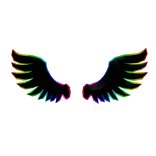 Cartoony Rainbow Wings