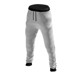 Casual Joggers White w/Black Stripe