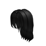 Casual long black hair