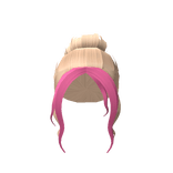 Casual Messy Bun Blonde And Pink