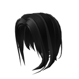 Casual short black hair