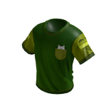 Cat 😸 Pocket Surprise Ringer Tee Green