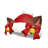 Cat Santa Pom hat Brown