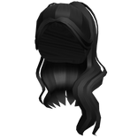 Celebrity over the shoulder hair in black