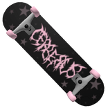 Cerberus Grunge Skateboard Pink