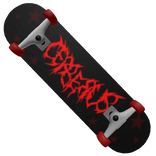 Cerberus Grunge Skateboard Red