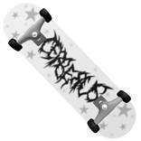 Cerberus Grunge Skateboard White