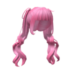 Charming Loose Anime Pigtails Hairstyle in Pink