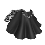 Checkered Chained Side Ruffles