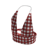 Checkered Gathered Top