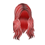 Christmas Messy Wavy Hair (Red and White)