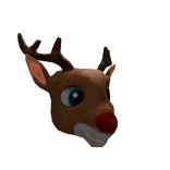 Christmas Red Nose Reindeer Head