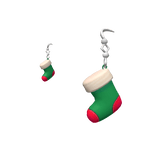 Christmas Sock Earrings - Classic Green