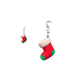 Christmas Sock Earrings - Classic Red
