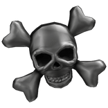 Chrome Skull Belt Charm