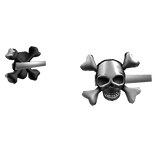 Chrome Skull Hair Clips