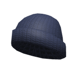 Chunky Knit Beanie in Navy Blue