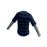 Classic Layered Shirt with Blue and Black Stripes