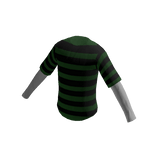 Classic Layered Shirt with Green and Black Stripes