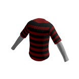 Classic Layered Shirt with Red and Black Stripes