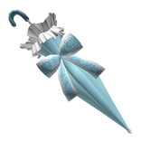 Closed Parasol in Light Blue