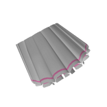 Clown Arm Ruffles in White & Pink (L)