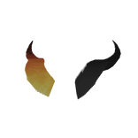 Color Changing Horns - Gold Flame to Black