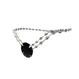 Color Changing Necklace Double - White to Black