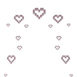 Confetti In Heart Pixel (Pink)