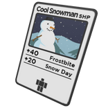 Cool Snowman Trading Card