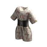 Corset Tied T-Shirt - Floral