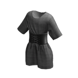 Corset Tied T-Shirt - Heather Grey