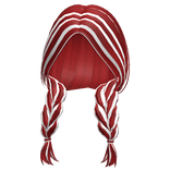 Country Girl White and Red Braids