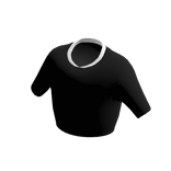 Crop Top Collar - Black and White