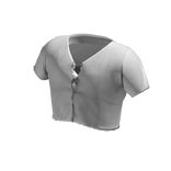 Crop Top White Ruffle