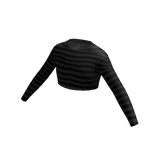 Cropped Long Sleeve Shirt (Black)