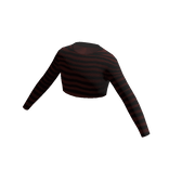 Cropped Long Sleeve Shirt (Red)