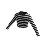 Cropped Striped Long Sleeve