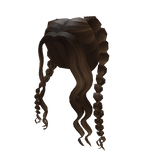 Curly Q Bow Braids in Brown