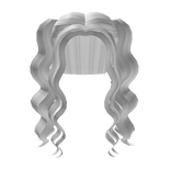 Curly Q Glam Ponies in White