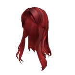 Curtain Bangs in Red