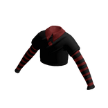 ✅ Cute Black Red emo goth aesthetic collar crop