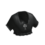 Cute Black Ruffled Sleeves