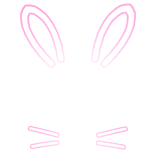 Cute Bunny Ear Face Filter [Pink] 