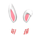 Cute Bunny Filter w/ Blush (White)